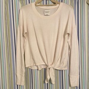 Abercrombie & fitch soft A&F cozy cream sweater (S)